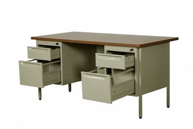 ESCRITORIO METALICO CON 2 PEDESTALES :: Muebles de Oficina: Equilibrio Modular