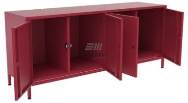 CREDENZA METÁLICA CON 4 PUERTAS :: Muebles de Oficina: Equilibrio Modular