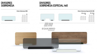 DIVISORES SOBREMESA :: Muebles de Oficina: Equilibrio Modular
