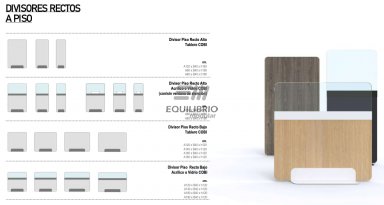 DIVISORES RECTOS A PISO :: Muebles de Oficina: Equilibrio Modular