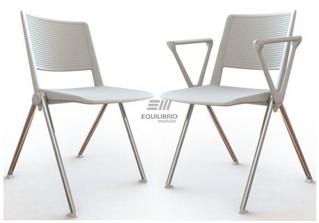 EQU-OHV-86 Cr: SILLA DE COLECTIVIDAD REVOLUTION / OHV-86 CR :: Equilibrio Modular - Amplio catalogo en muebles y mobiliario de oficina para todo Mexico.
