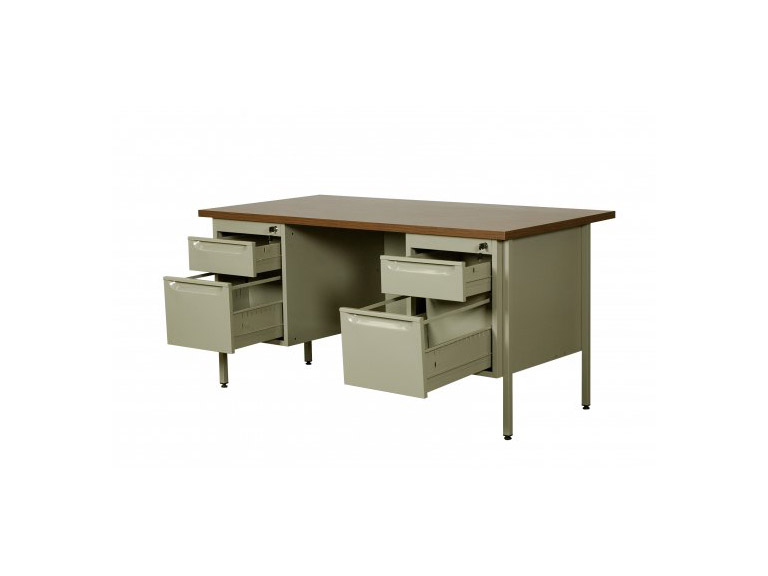 EQU- EM-9305-EM -9306: ESCRITORIO METALICO CON 2 PEDESTALES :: Equilibrio Modular - Amplio catalogo en muebles y mobiliario de oficina para todo Mexico.