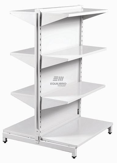 EQU-GA-8816 / 8819: Gondola Central-Sistema de Ensamble :: Equilibrio Modular - Amplio catalogo en muebles y mobiliario de oficina para todo Mexico.