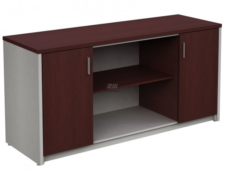 Credenza 02: Credenza en Melamina 2 puertas 1 entrepaño :: Equilibrio Modular - Amplio catalogo en muebles y mobiliario de oficina para todo Mexico.