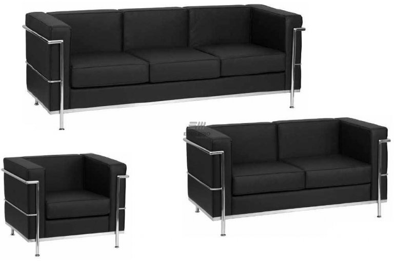 Retro4: SILLON LC2-LE CORBUSIER 1929 :: Equilibrio Modular - Amplio catalogo en muebles y mobiliario de oficina para todo Mexico.